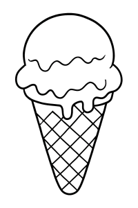 Mein leckeres Eis-Ausmalbild