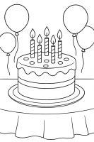 Cake with Balloons