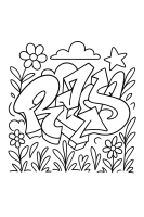 Graffiti Blumen Pflanzen