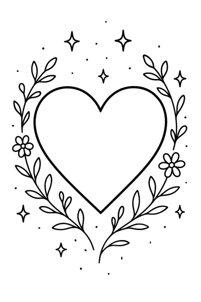 My First Heart: A Loving Coloring Page