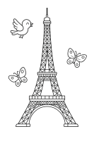 Vogel und Schmetterlinge