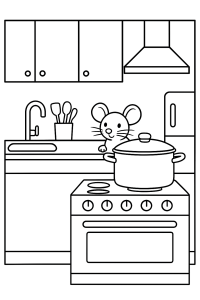 Meine bunte Küche zum Ausmalen!