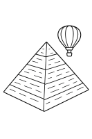 Pyramide Heißluftballon