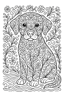 Blumenranken Wasserwellen