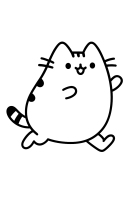 Rennende und fröhliche Pusheen