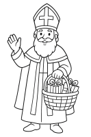 Nikolaus mit Geschenkkorb