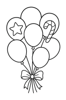 Balloons with Christmas Patterns