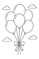 Balloons in Spring Sky