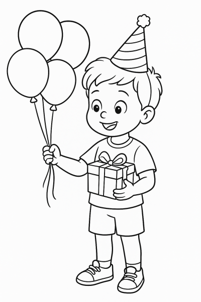 Happy Birthday Fun: Realistic Coloring for Little Celebrators