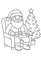 Weihnachtsmann mit Geschenkesack