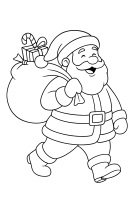 Winkender Weihnachtsmann Schneeflocken