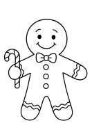 Zuckerstange haltend