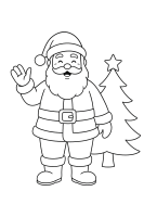 Weihnachtsmann auf Schlitten