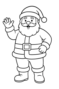 Mein realistischer Weihnachtsmann zum Ausmalen