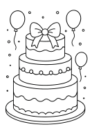 Torte mit Luftballons