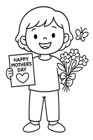 Proud child butterfly