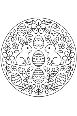 Oster-Mandala zum Ausmalen: Fröhliche Feiertagsmuster