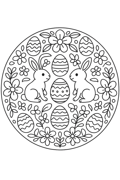 Easter Mandala Fun: Festive Patterns to Color In