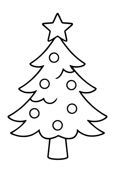 Realistisches Weihnachtsbild zum Ausmalen