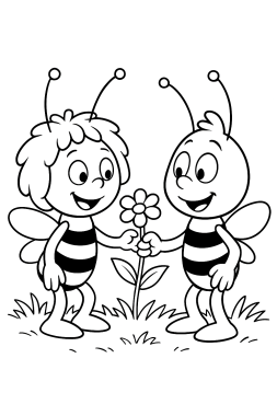 Maya the Bee Coloring Fun: Discover Maya's Colorful World!