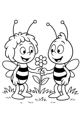 Maya the Bee Coloring Fun: Discover Maya's Colorful World!