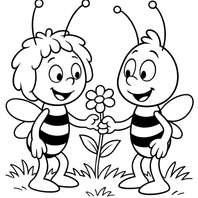 Maya the Bee Coloring Fun: Discover Maya's Colorful World!
