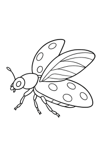 My First Realistic Ladybug Coloring Page