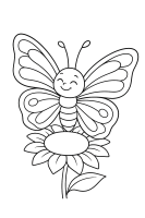 Auf Sonnenblume ruhend