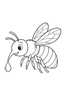 Biene sammelt Nektar