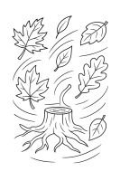 Blätter im Wirbelwind