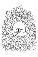 Schlafender Bär Blätter