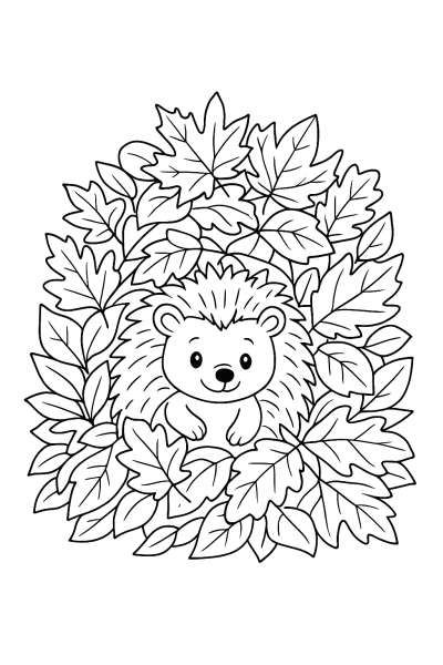 My First Autumn Coloring Page: Colorful Leaf Magic