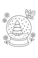 Blumen und Schmetterling