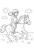 Bibi galoppiert Wiese