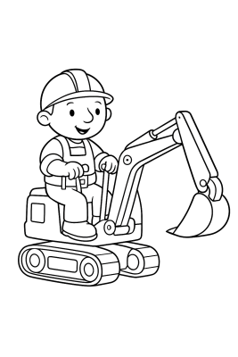 Bob der Baumeister: Ausmal-Spaß auf der Baustelle! - Coloring Page