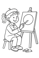 Conni Künstlerin Staffelei