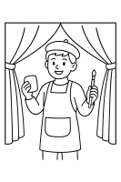 With Brush and Palette