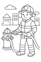 Feuerwehrmann rettet Hund