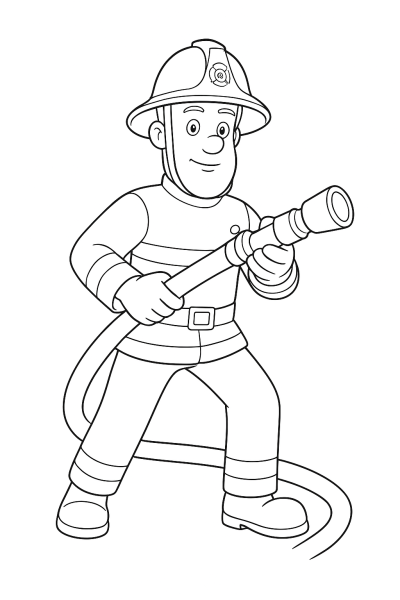 Feuerwehrmann Sam: Dein Held zum Ausmalen!