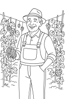 Glückliche Hopfenernte