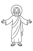 Jesus umarmt Ausmalbild