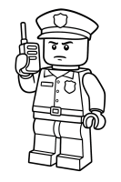 Polizist mit Funkgerät