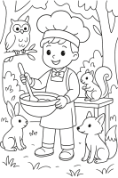 Bäcker Zauberwald Tiere