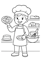 Bäckerin mit Keksen