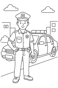 Mein erstes realistisches Polizei-Ausmalbild