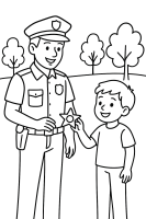 Polizist zeigt Stern