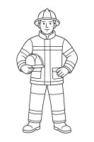 Stolzer Feuerwehrmann