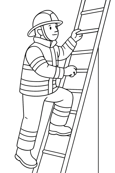 My Big Firefighter Mission Coloring Page!