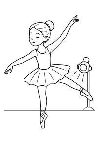 Meine Traum-Ballerina zum Ausmalen