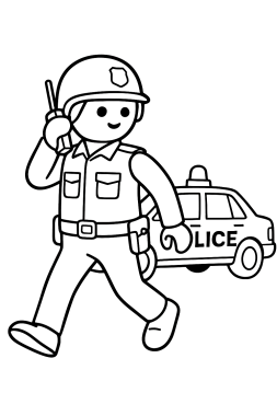 Playmobil Polizei: Dein spannendes Ausmal-Abenteuer! - Free Coloring Page